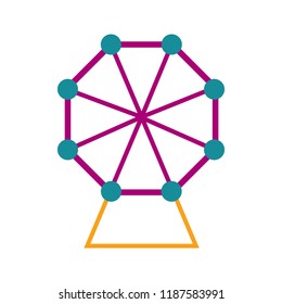 Isolated ferris wheel icon