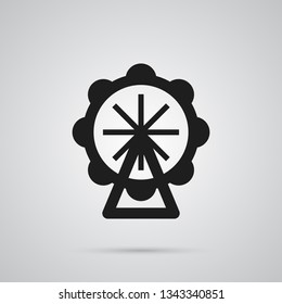Isolated ferris wheel icon symbol on clean background. Vector carousel element in trendy style.