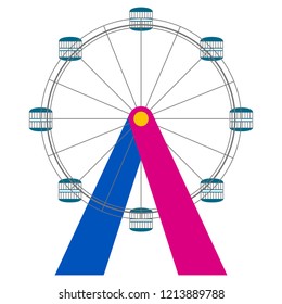 Isolated ferris wheel icon. Vector illustration design
