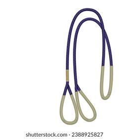 Isolated fiber rope on white background
