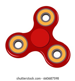 Isolated fidget spinner toy on a white background, Vector illustration