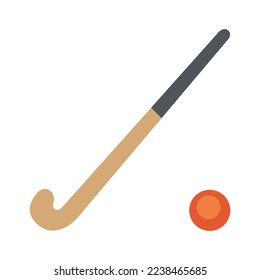 Isolated Field Hockey Vector Icon, Emoji, Emoticon