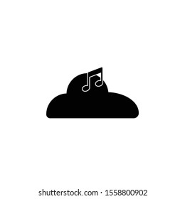 Isolated file folder icon with a music note