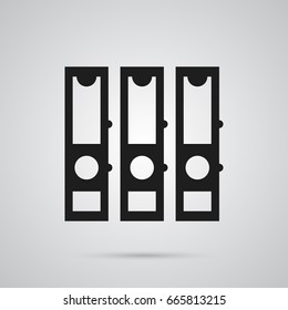 Isolated File Folder Icon Symbol On Clean Background. Vector Binder Element In Trendy Style.