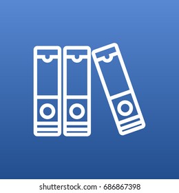Isolated File Folder Outline Symbol On Clean Background. Vector Document Case Element In Trendy Style.