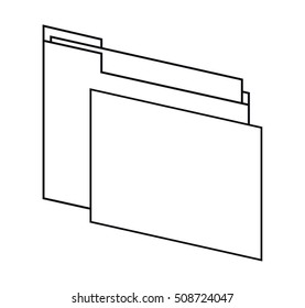 Isolated file silhouette design
