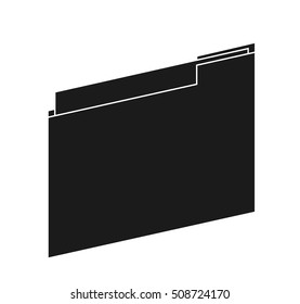 Isolated file silhouette design