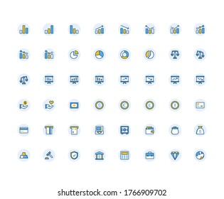 Einzelfinanzierungen
 Icon Pack mit mehrfarbigem Stil
