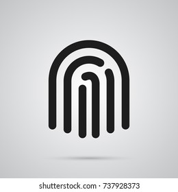Isolated Fingerprint Icon Symbol On Clean Background. Vector Thumbprint Element In Trendy Style.