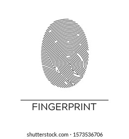 Isolated Fingerprint or Thumbprint icon. Vector illustration print finger and thumb 