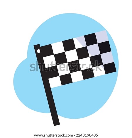 Isolated finish line flag icon Vector