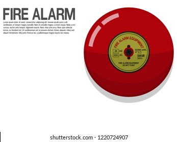 Isolated fire alarm on transparent background