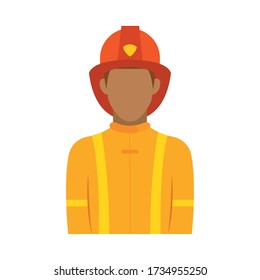 Isolated fire man icon. Professions or occupations icons - Vector