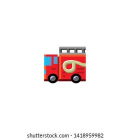Isolated Fire Rescue Engine Vector Icon