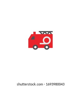 Isolated Fire Rescue Engine Vector Icon