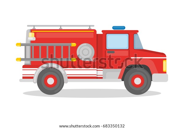 Isolated Fire Truck Stock Vector (Royalty Free) 683350132