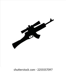 Isolated Firearm - Rifle with Scope