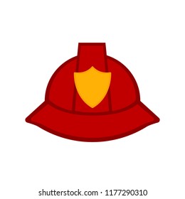 Isolated firefighter hat icon