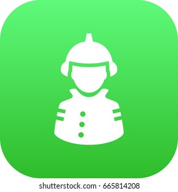 Isolated Firefighter Icon Symbol On Clean Background. Vector Fireman  Element In Trendy Style.
