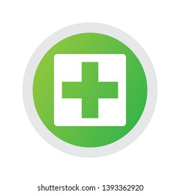 Isolated first aid room icon symbol on clean background. Vector medicine element in trendy style.
