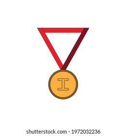 Isolated first place gold medal icon
