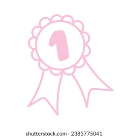 Isolated first place medal icon Vector