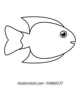 Isolated fish animal cartoon design