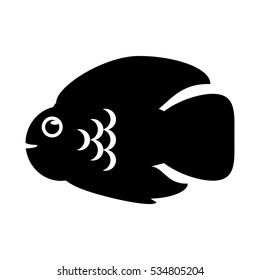 Isolated fish animal cartoon design