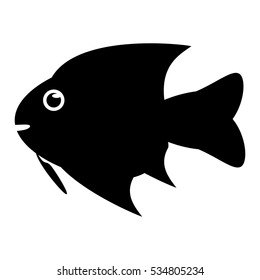 Isolated fish animal cartoon design