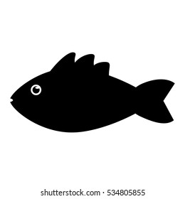 Isolated fish animal cartoon design