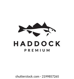 isolated fish haddock logo design