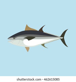 Isolated fish on blue background, Vector illustration