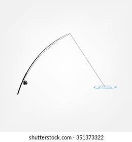 isolated fishing rod