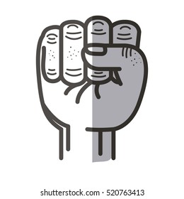 Isolated fist hand design