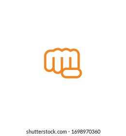 Isolated Fist Pump, Raised Fist Emoji, Emoticon, Vector Flat Icon