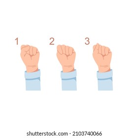 isolated fist sign simple vector design, fist sign with separated layers 