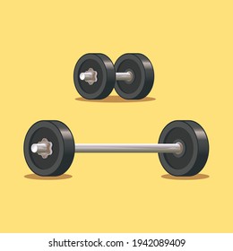 isolated fitness dumbbell weight gym