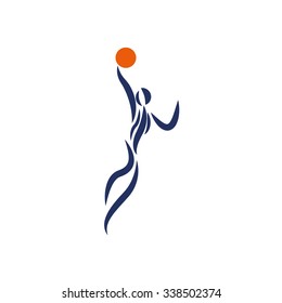 Isolated fitness icon with an abstract person