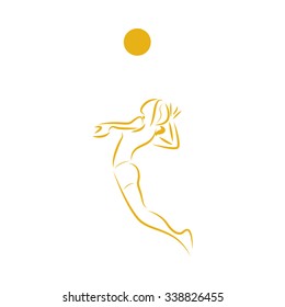 Isolated fitness icon with an abstract person