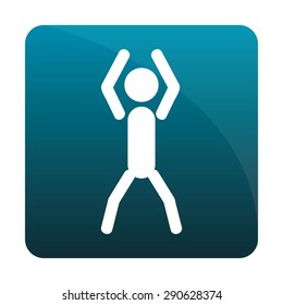 Isolated fitness icon on a colored background. Vector illustration