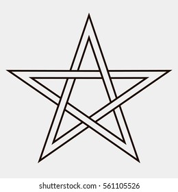 Isolated five-pointed star sign on white background