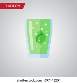Isolated Fizzy Drink Flat Icon. Cup Vector Element Can Be Used For Drink, Beverage, Cup Design Concept.