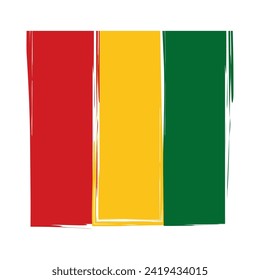 Isolated flag with african colors Vector illustration