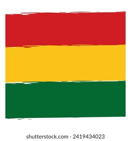 Isolated flag with african colors Vector illustration
