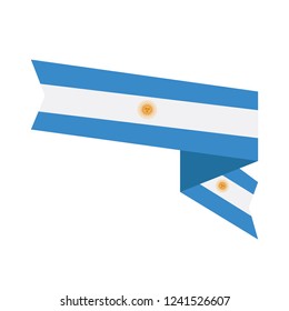 Isolated flag of Argentina. Vector illustration design
