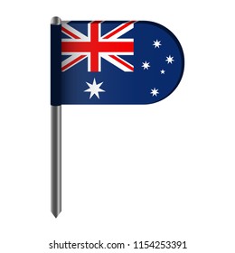 Isolated flag of Australia
