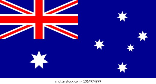 Isolated flag of Australia. Vector illustration design