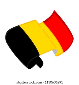 Isolated flag of Belgium