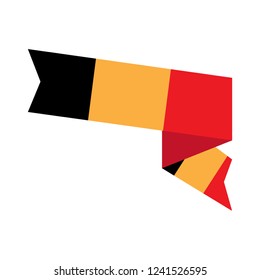 Isolated flag of Belgium. Vector illustration design