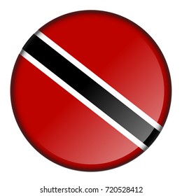 Isolated flag button of trinidad and tobago on a white background, vector illustration